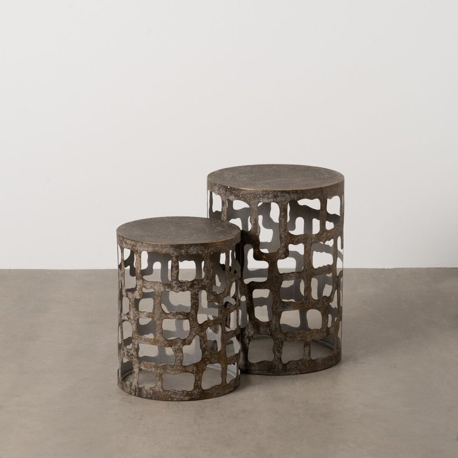 St med 2 borde Gylden 40,5 x 40,5 x 55 cm 40,5x40,5x55 cm (2 enheder) #2