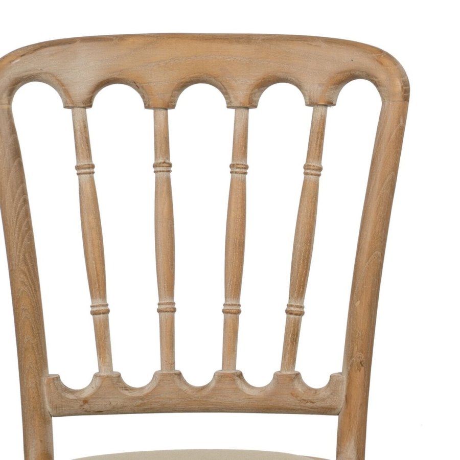 Spisebordsstol Beige Natur Gummitr Bomuld Polyester 45 x 46 x 92 cm #5