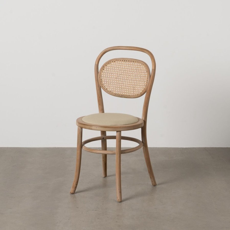 Spisebordsstol Beige Natur Gummitr Bomuld Polyester 41 x 41 x 89 cm #2