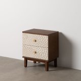Natbord MANACOR Hvid Brun #1