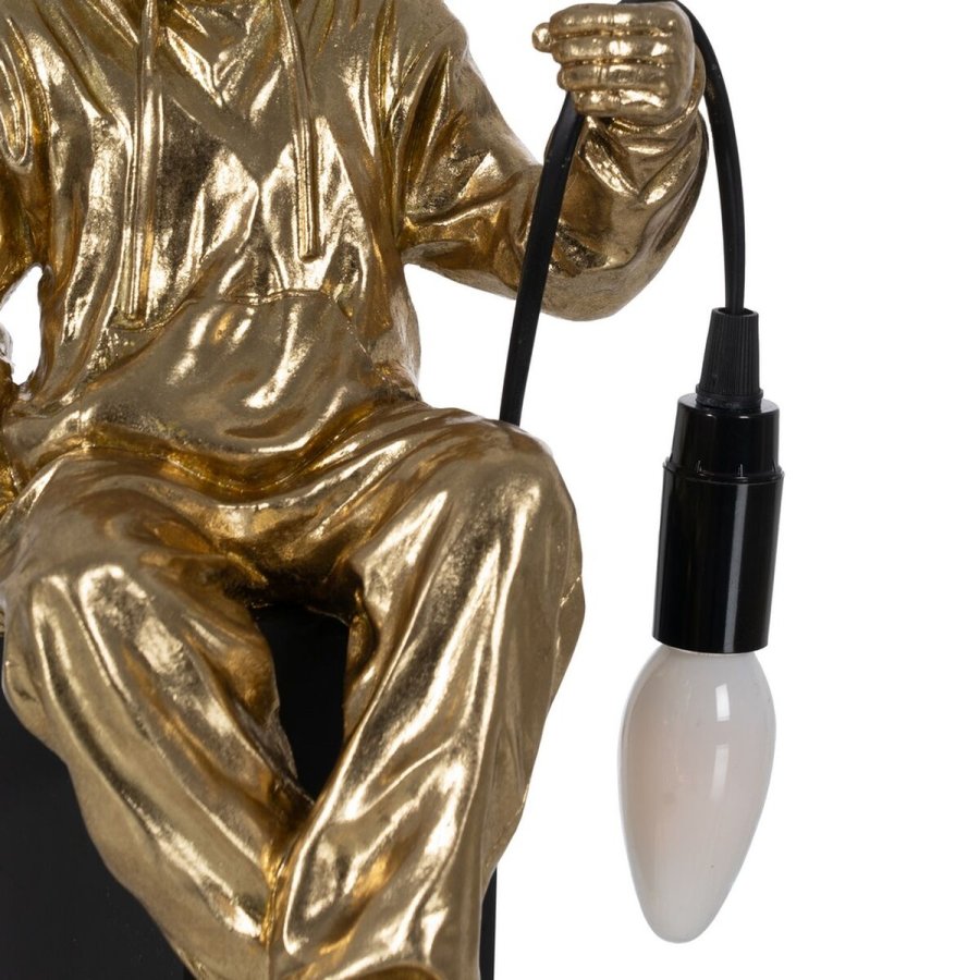 Bordlampe Sort Gylden Harpiks #3