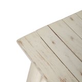 Stol Hvid Teak 120 x 30 x 45 cm #9