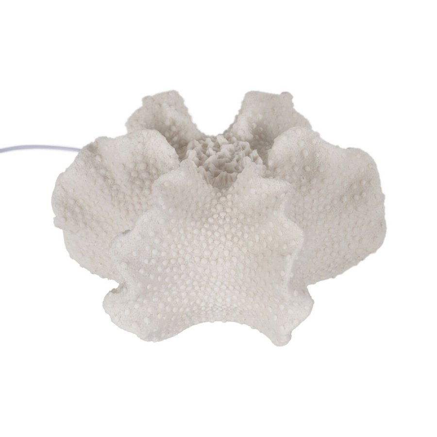 Bordlampe Hvid Harpiks Sten Sand 31,8 x 28 x 16,5 cm #1