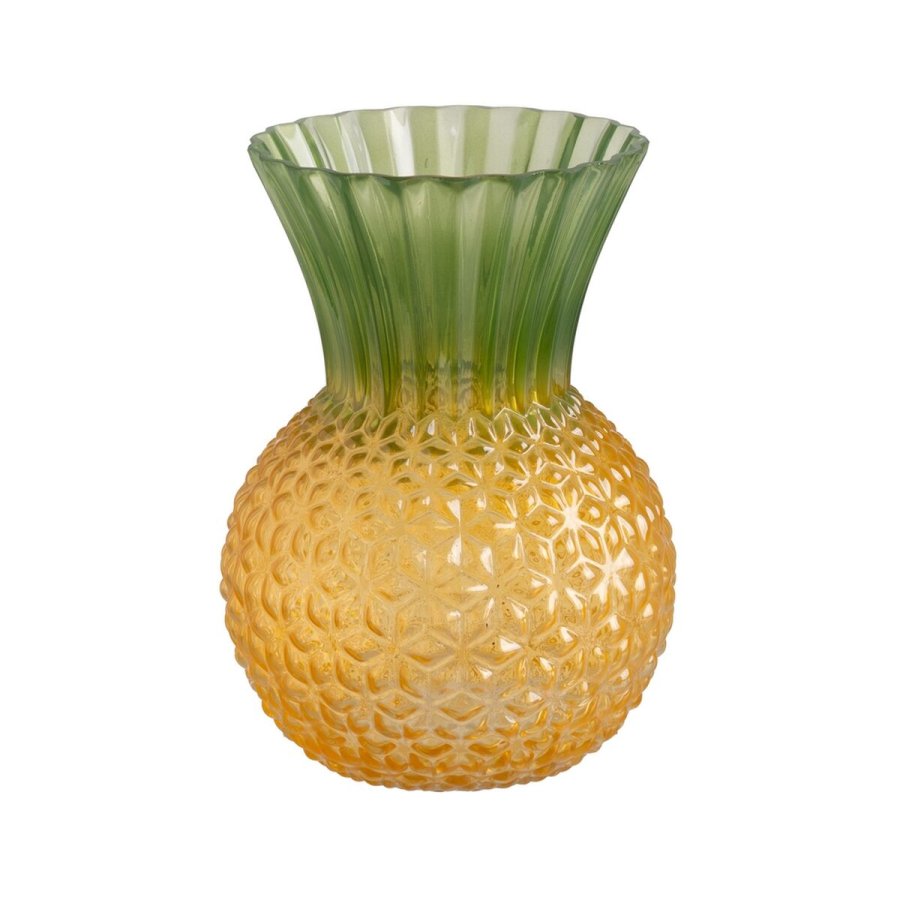 Vase Gul Grn Krystal #1