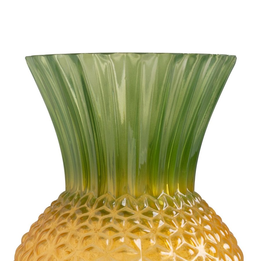 Vase Gul Grn Krystal #4