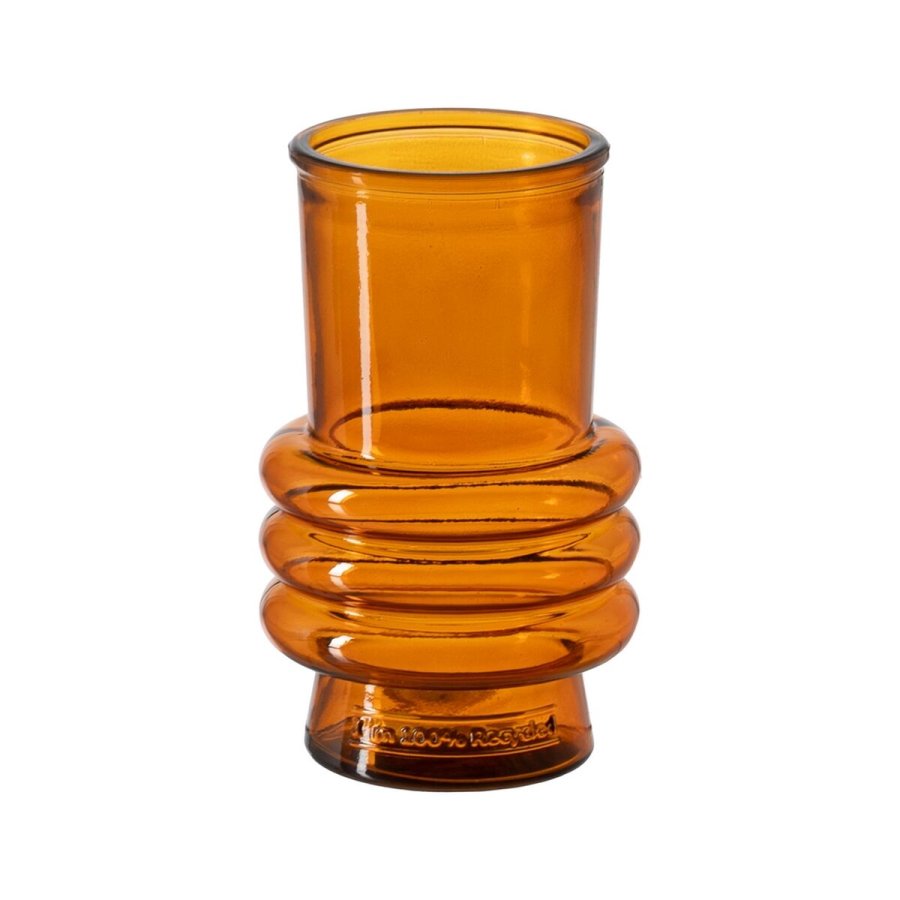 Vase Orange genbrugsglas 10 x 10 x 17 cm #1