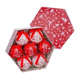 Julekugler Hvid Rd Papir Polyfoam Sne dukke 7,5 x 7,5 x 7,5 cm (7 enheder) #1