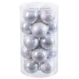 Julekugler Slvfarvet Plastik 6 x 6 x 6 cm (20 enheder) #1