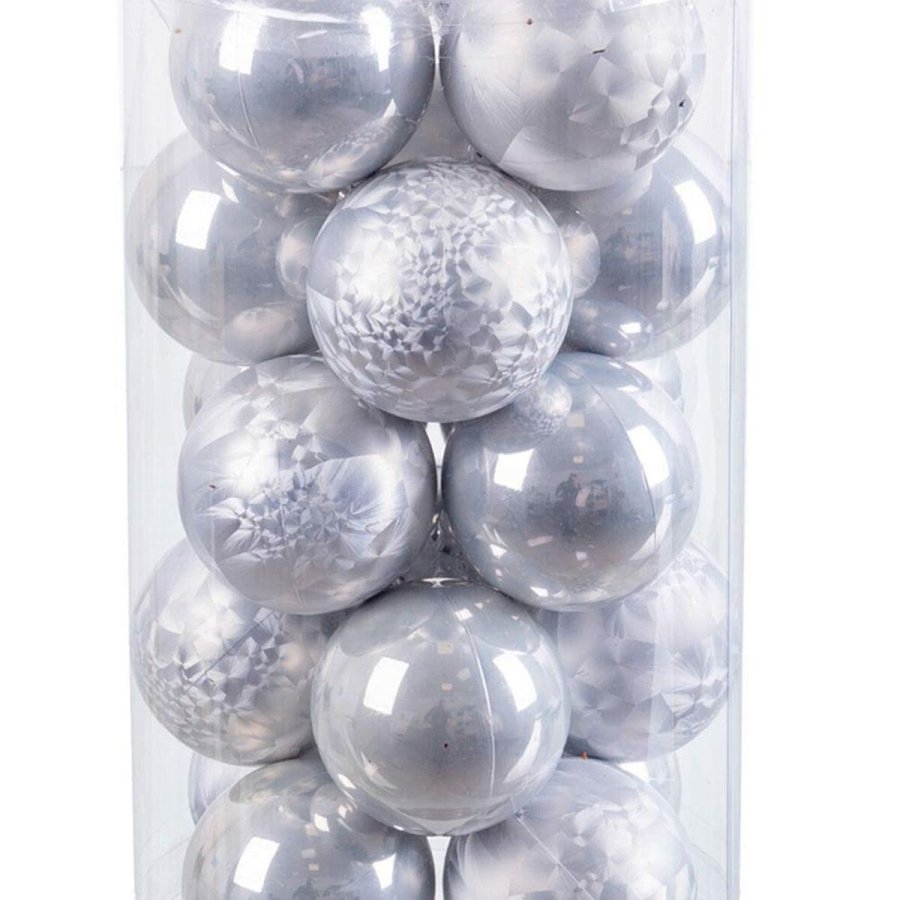 Julekugler Slvfarvet Plastik 6 x 6 x 6 cm (20 enheder) #2
