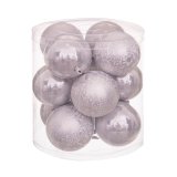 Julekugler Slvfarvet Plastik 8 x 8 x 8 cm (12 enheder) #1