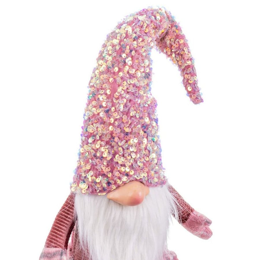 Julepynt Pink Polyesterharpisk Sand Materiale 58 cm #17