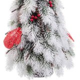 Juletr Hvid Rd Grn Plastik Polyfoam Materiale 21 x 21 x 45 cm #13