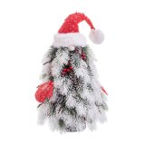 Juletr Hvid Rd Grn Plastik Polyfoam Materiale 21 x 21 x 45 cm #1