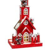 Julepynt Rd Tr Hus 17 x 18 x 56 cm #9