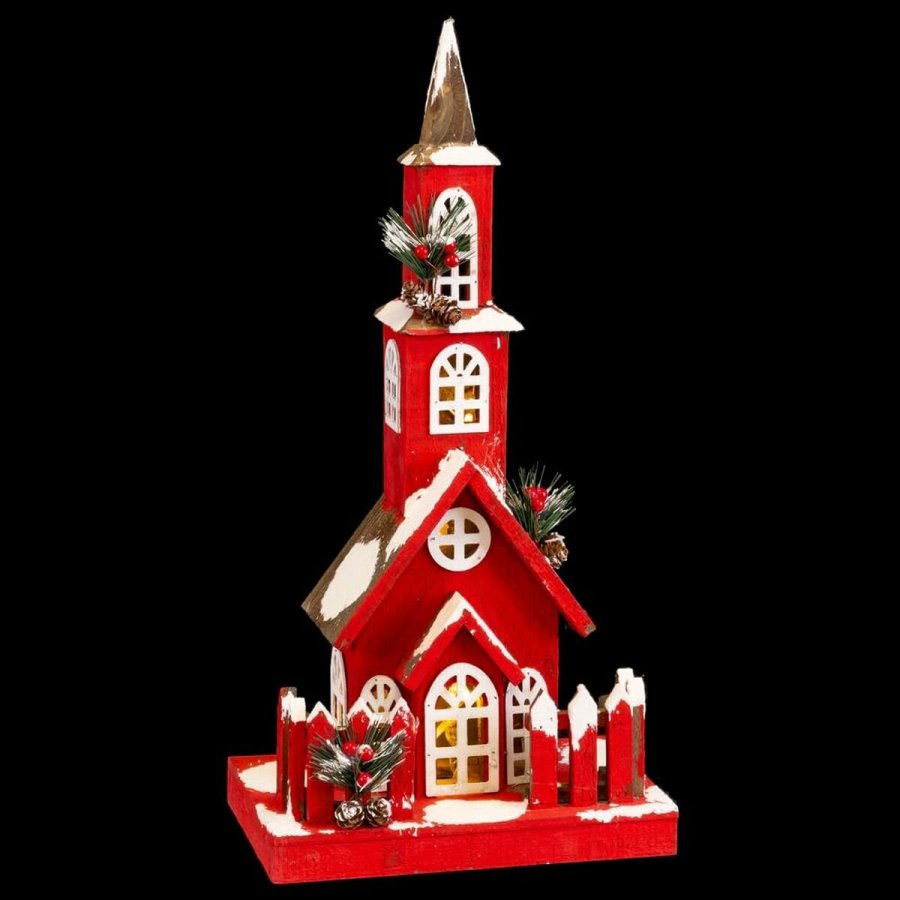 Julepynt Rd Tr Hus 17 x 18 x 56 cm #13