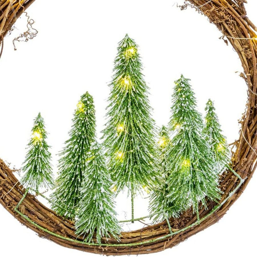Adventskrans Brun Grn Plastik 46 x 10 x 46 cm #9