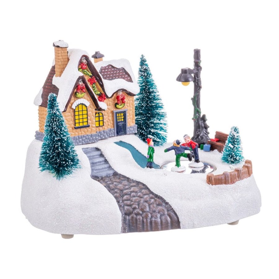 Julepynt Multifarvet Polyesterharpisk 20 x 14 x 15 cm #1