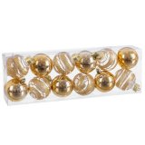 Julekugler Gylden Plastik 6 x 6 x 6 cm (12 enheder) #1