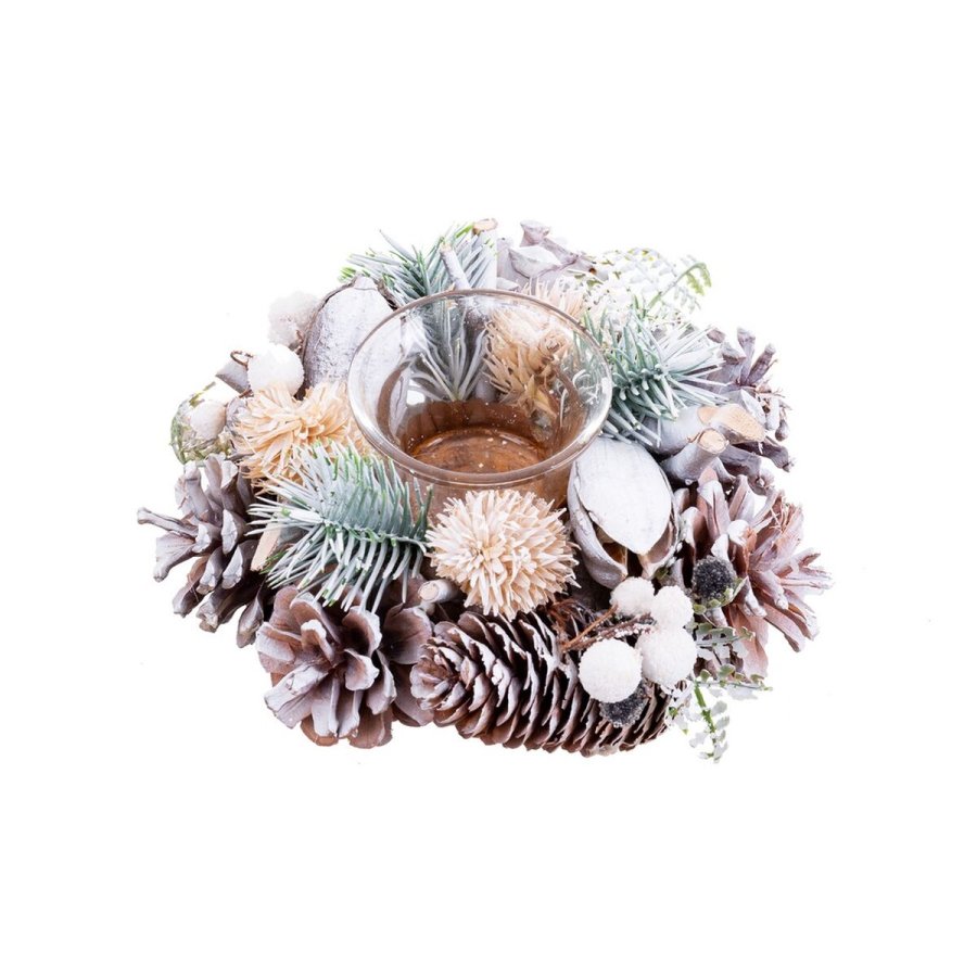 Julelys Holder Multifarvet Plastik Foam Ananas 16 x 16 x 7 cm #1
