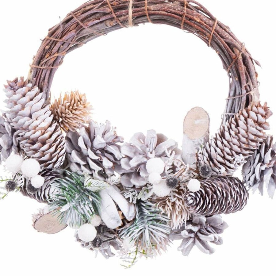 Adventskrans Multifarvet Spanskrr Plastik Foam Ananas 24 x 22 x 8 cm #13
