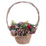 Julepynt Rd Multifarvet Spanskrr Plastik Foam Ananas Kurv 21 x 21 x 30 cm #5