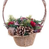 Julepynt Rd Multifarvet Spanskrr Plastik Foam Ananas Kurv 21 x 21 x 30 cm #9