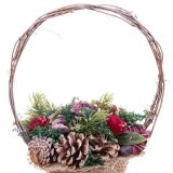 Julepynt Rd Multifarvet Spanskrr Plastik Foam Ananas Kurv 21 x 21 x 30 cm #13