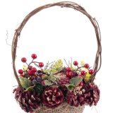 Julepynt Rd Multifarvet Spanskrr Plastik Foam Ananas Kurv 21 x 21 x 30 cm #9