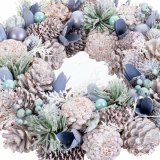 Adventskrans Bl Multifarvet Plastik Foam 26 x 26 x 7,5 cm #9