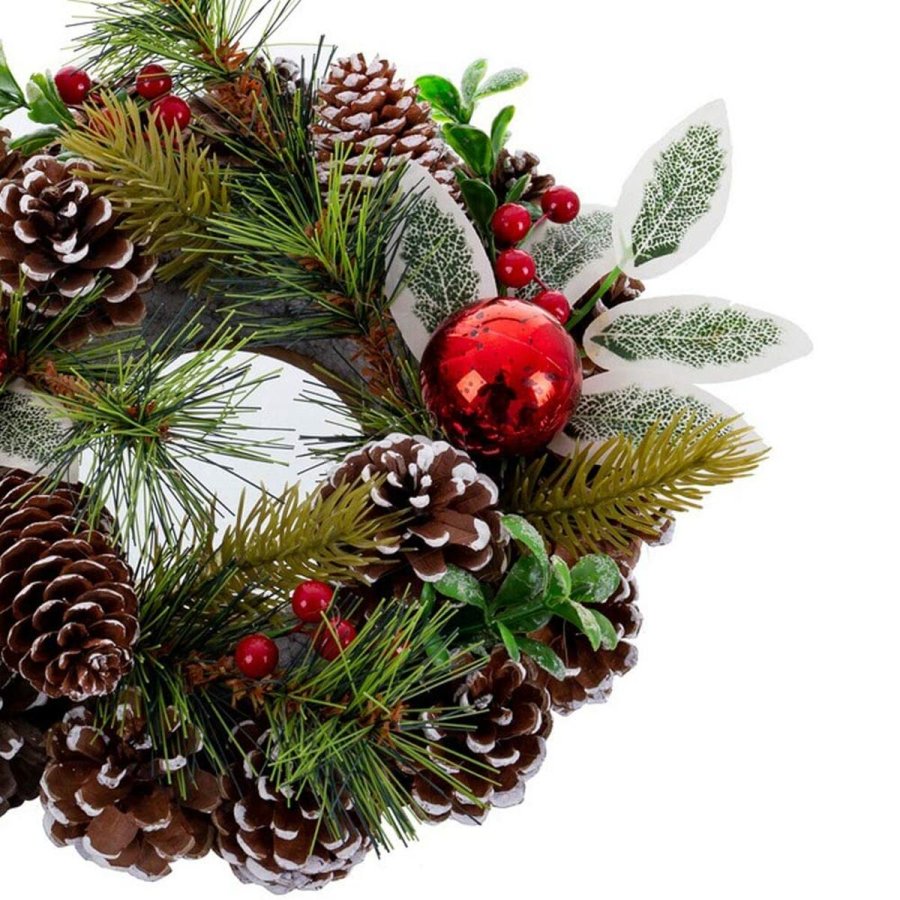 Adventskrans Rd Grn Multifarvet Plastik Foam Ananas 22 x 22 cm #13