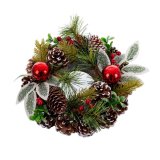 Adventskrans Rd Grn Multifarvet Plastik Foam Ananas 22 x 22 cm #1