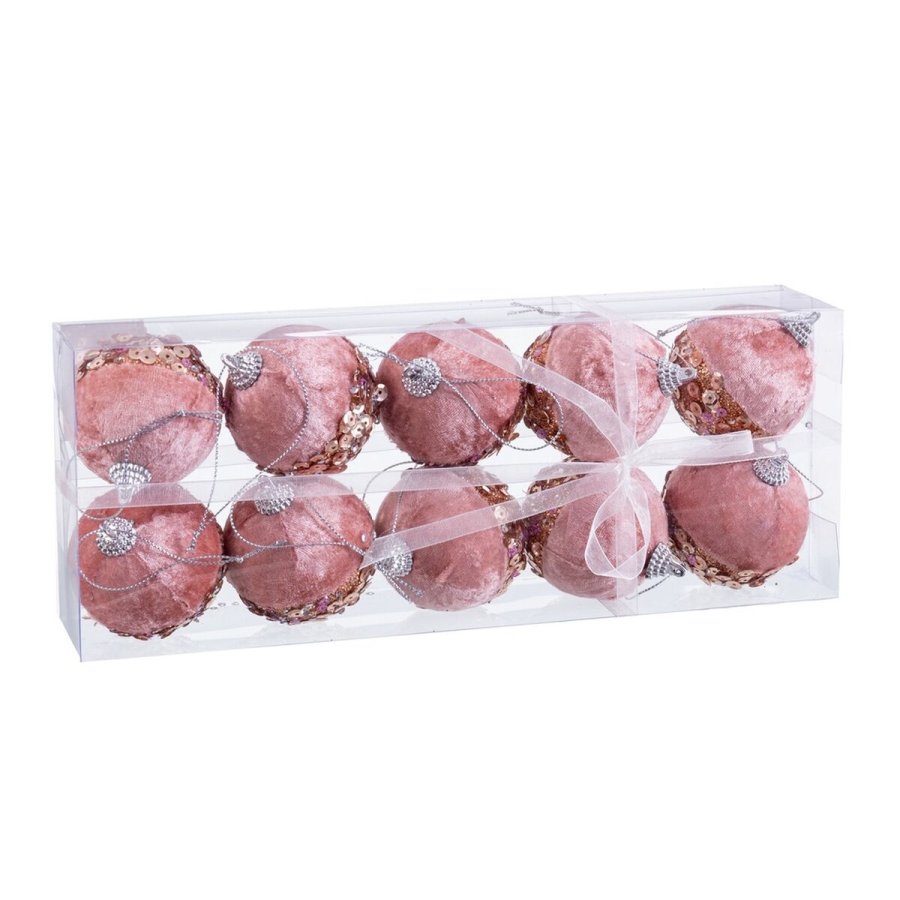 Julekugler Pink Gylden Polyfoam Materiale 6 x 6 x 6 cm (10 enheder) #1