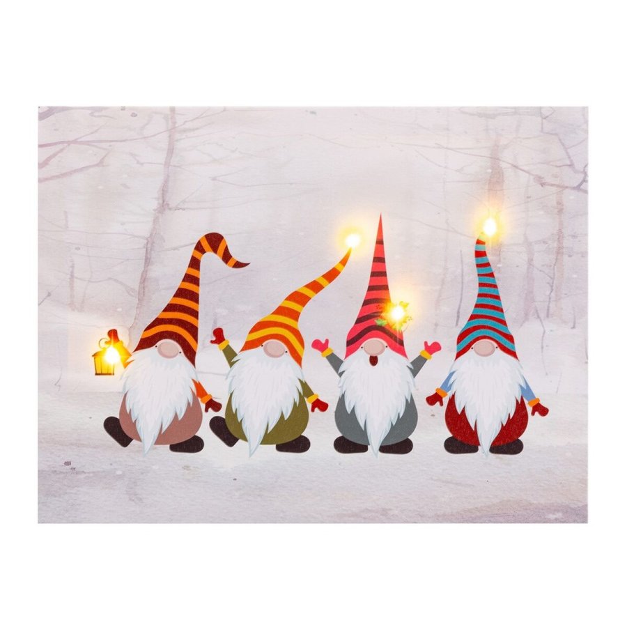Maleri Jul Multifarvet Tr Lrred 40 x 30 x 18 cm #1
