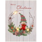 Maleri Jul Multifarvet Tr Lrred 30 x 40 x 1,8 cm #1