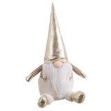 Julepynt Hvid Gylden Sand Materiale 19 x 16 x 35 cm #5