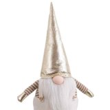 Julepynt Hvid Gylden Sand Materiale 19 x 16 x 35 cm #13