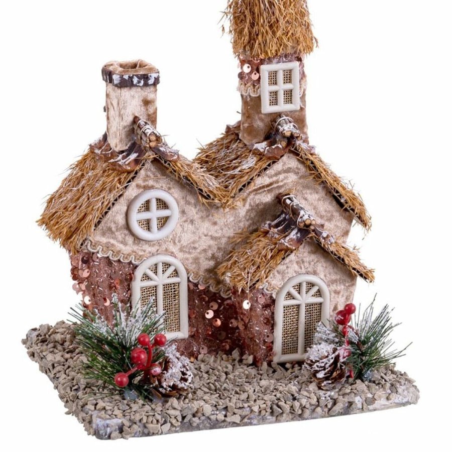 Julepynt Multifarvet Natur Polyfoam Hus 20 x 16 x 28,5 cm #5