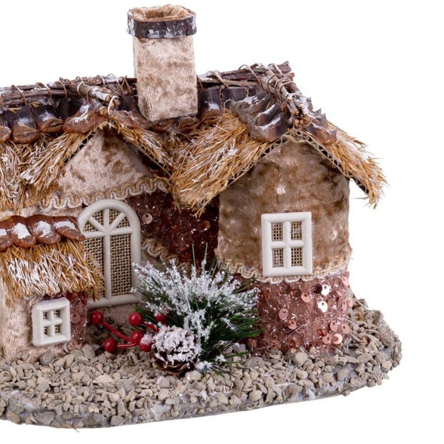 Julepynt Multifarvet Natur Polyfoam Hus 18 x 22 x 15 cm #5