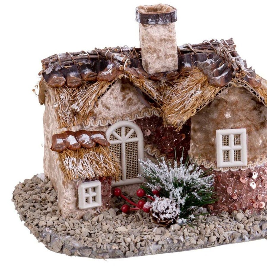 Julepynt Multifarvet Natur Polyfoam Hus 18 x 22 x 15 cm #9