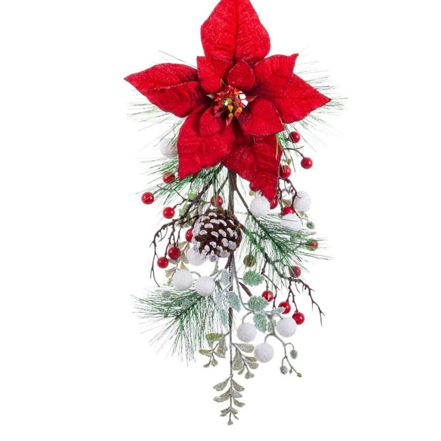 Drophng Jul Rd Multifarvet Plastik Materiale Ananas 60 cm #5