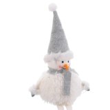 Julepynt Hvid Gr Tr Foam Materiale Sne dukke 11 x 10 x 45 cm #5
