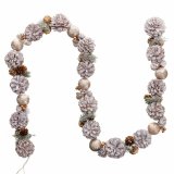 Juleguirlande Hvid Gylden Plastik Foam Ananas 150 cm #9