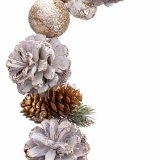 Juleguirlande Hvid Gylden Plastik Foam Ananas 150 cm #17