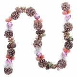 Juleguirlande Hvid Pink Plastik Foam Ananas 150 cm #5