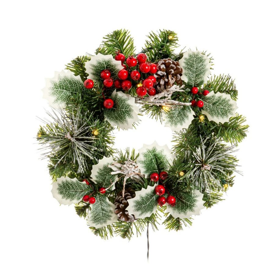 Adventskrans PVC Multifarvet 30 x 30 x 10 cm #1