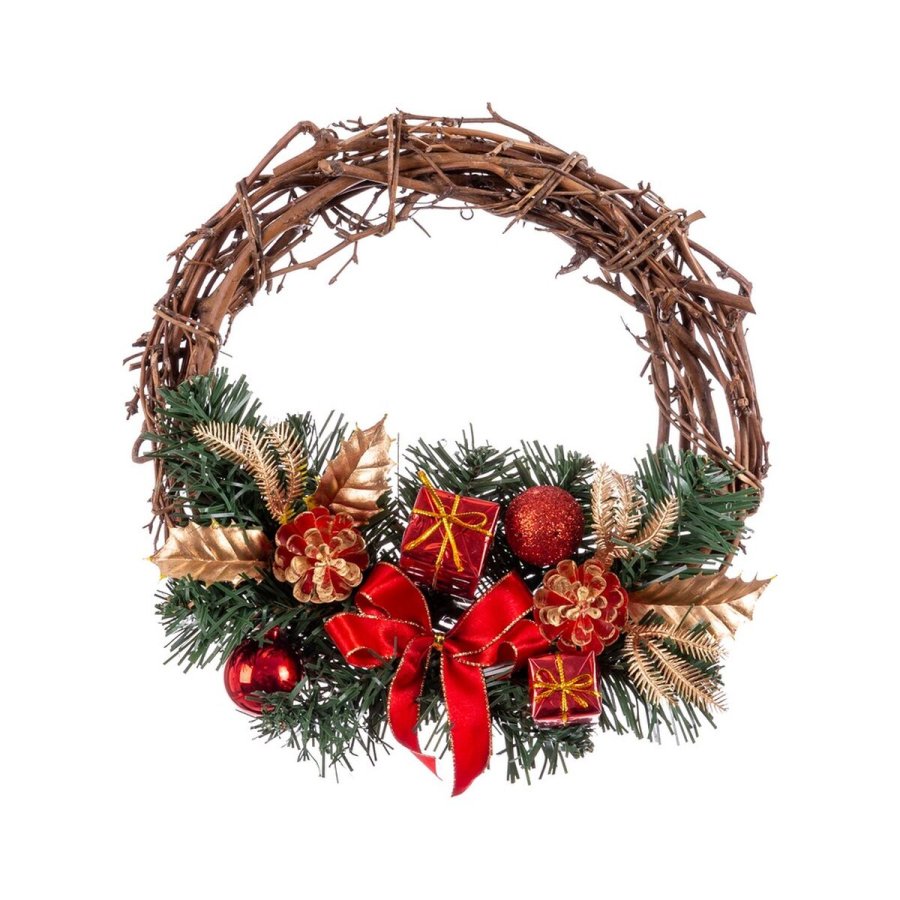 Adventskrans Spanskrr Rd Multifarvet PVC 20 x 20 x 10 cm #1