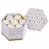 Julekugler Hvid Gylden Papir Polyfoam 7,5 x 7,5 x 7,5 cm (14 enheder) #5