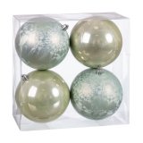 Julekugler Grn Plastik 10 x 10 x 10 cm (4 enheder) #1