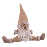 Julepynt Beige Polyesterharpisk Materiale Julemanden 40 x 11 x 38 cm #1