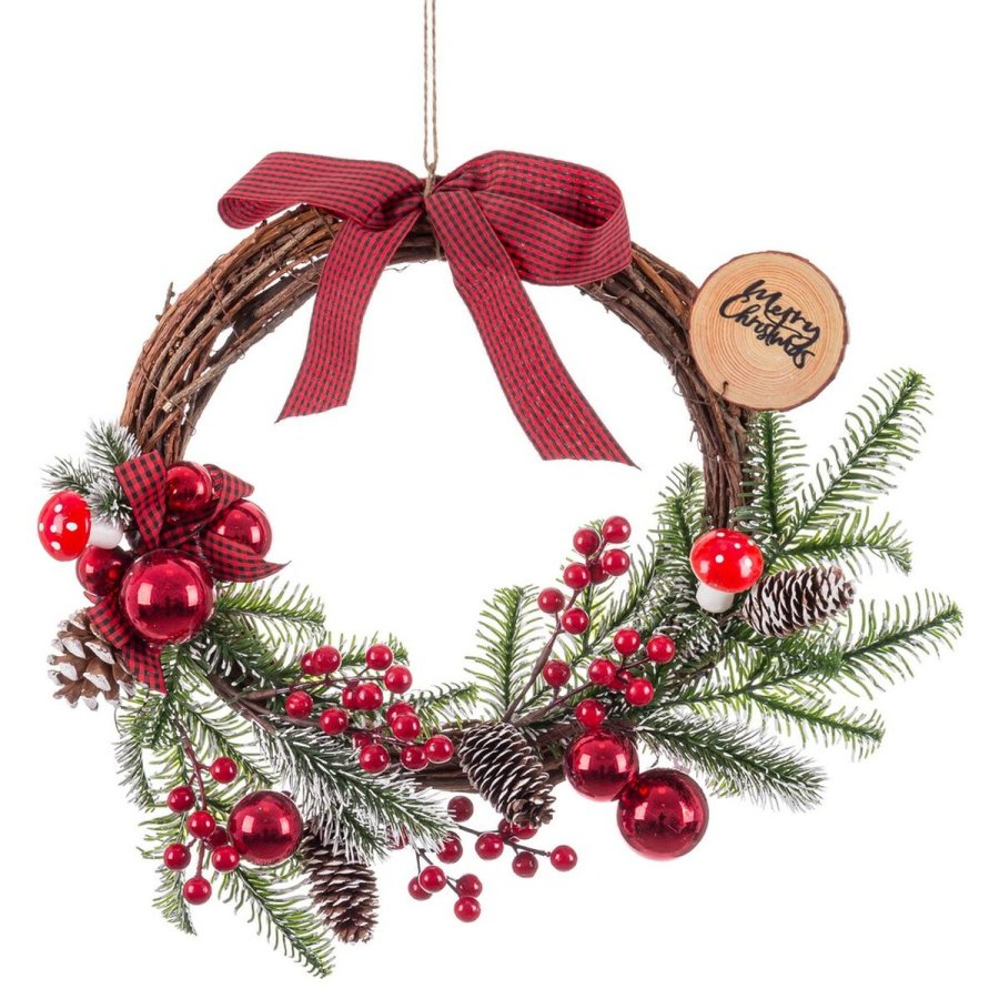 Adventskrans Rd Multifarvet Spanskrr Plastik Ananas 40 cm #1
